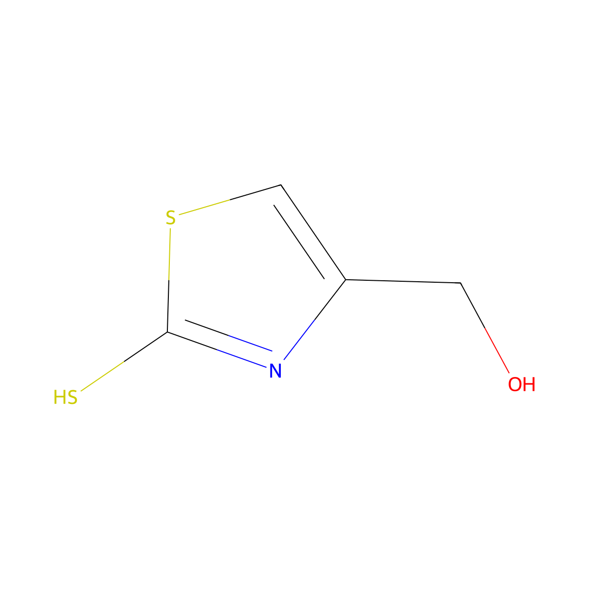 (2-Sulfanyl-1,3-thiazol-4-yl)methanol molecular structure, CAS 18653-47-9