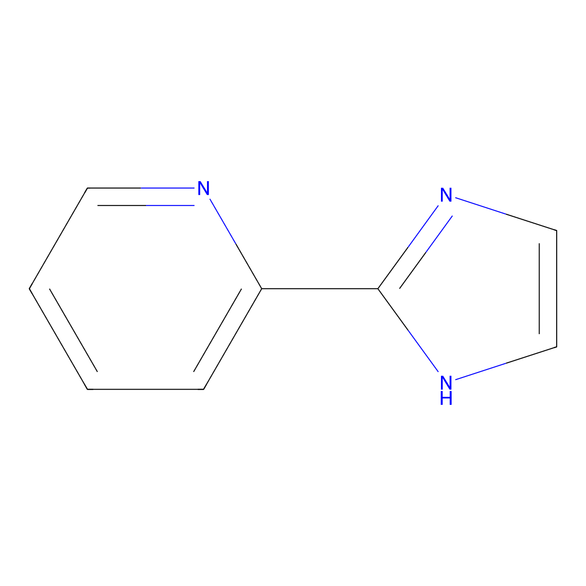 2-(1H-imidazol-2-yl)pyridine molecular structure, CAS 18653-75-3