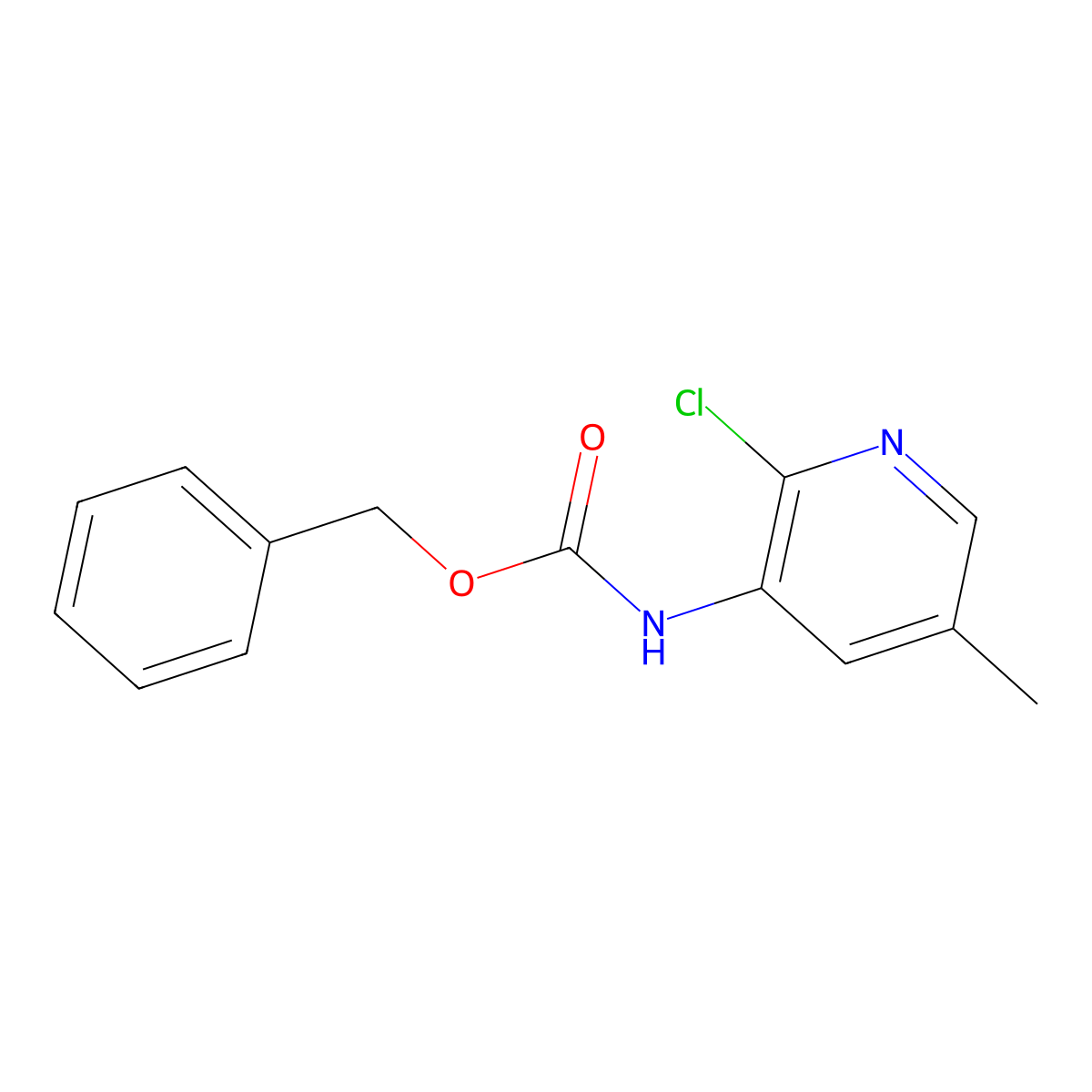 benzyl N-(2-chloro-5-methylpyridin-3-yl)carbamate molecular structure, CAS 1865315-36-1