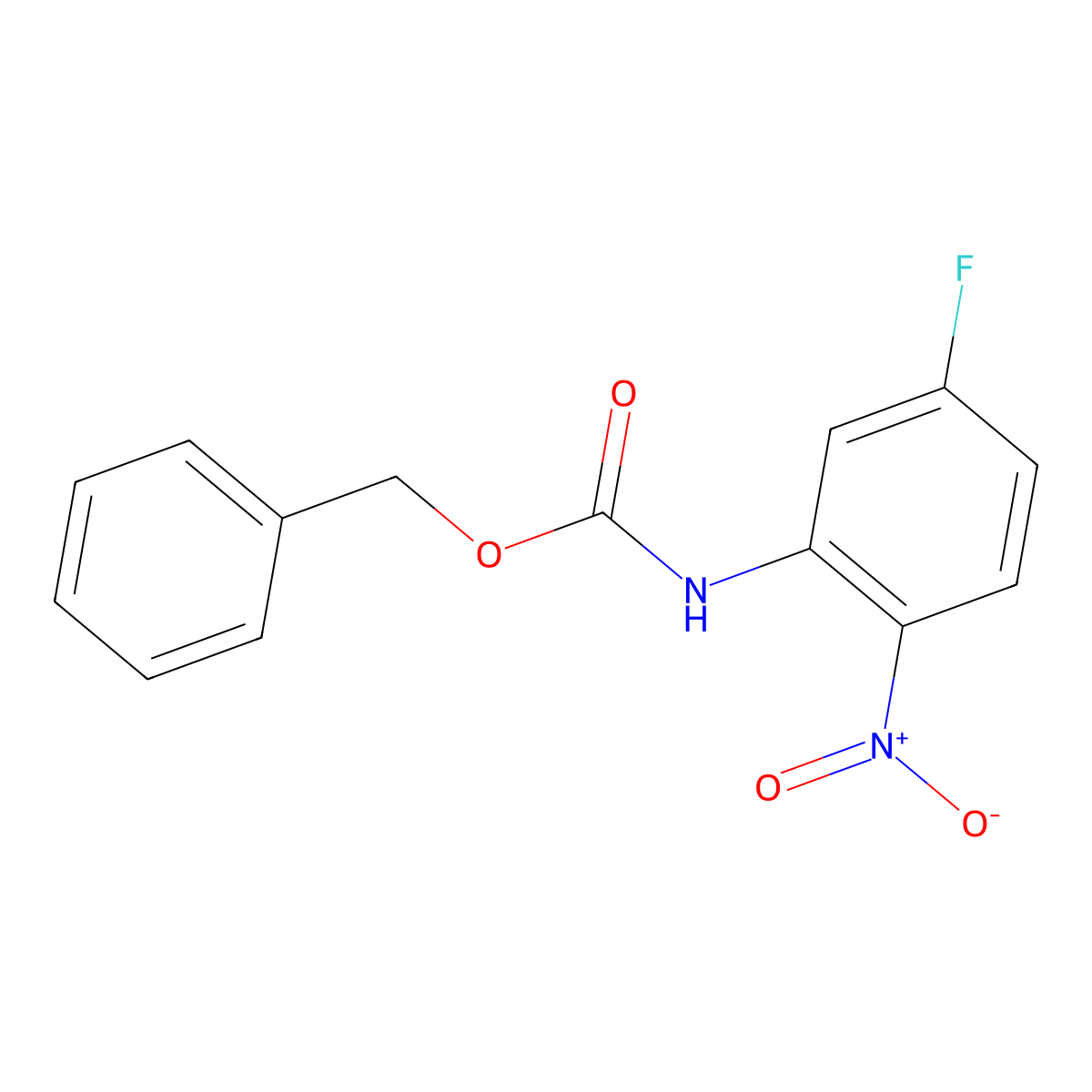 benzyl N-(5-fluoro-2-nitrophenyl)carbamate molecular structure, CAS 1865315-43-0