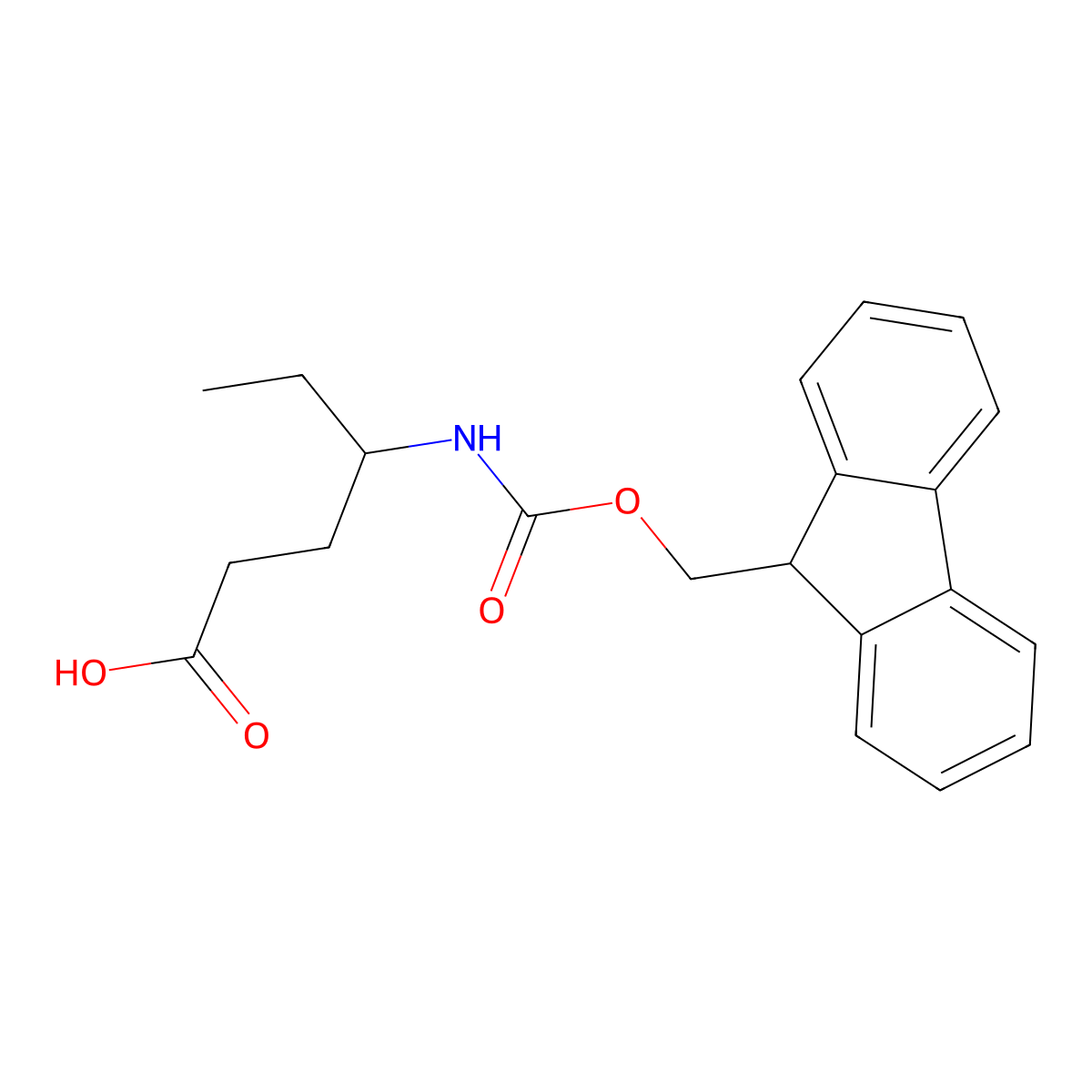 4-({[(9H-fluoren-9-yl)methoxy]carbonyl}amino)hexanoic acid molecular structure, CAS 1865358-80-0