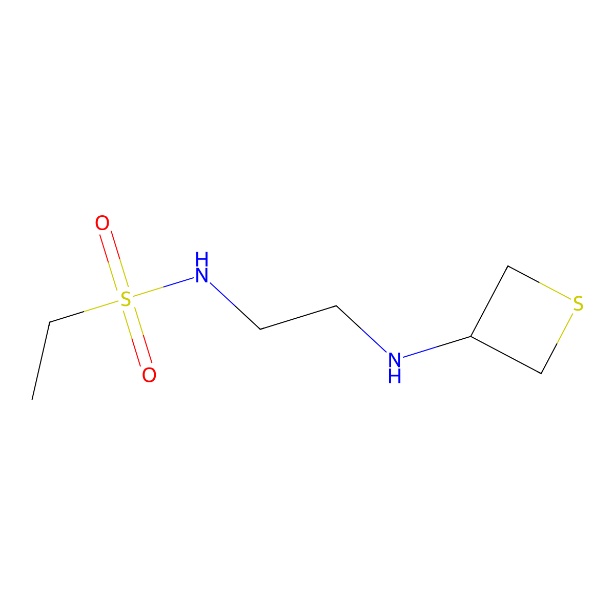 N-(2-(Thietan-3-ylamino)ethyl)ethanesulfonamide molecular structure, CAS 1865377-95-2