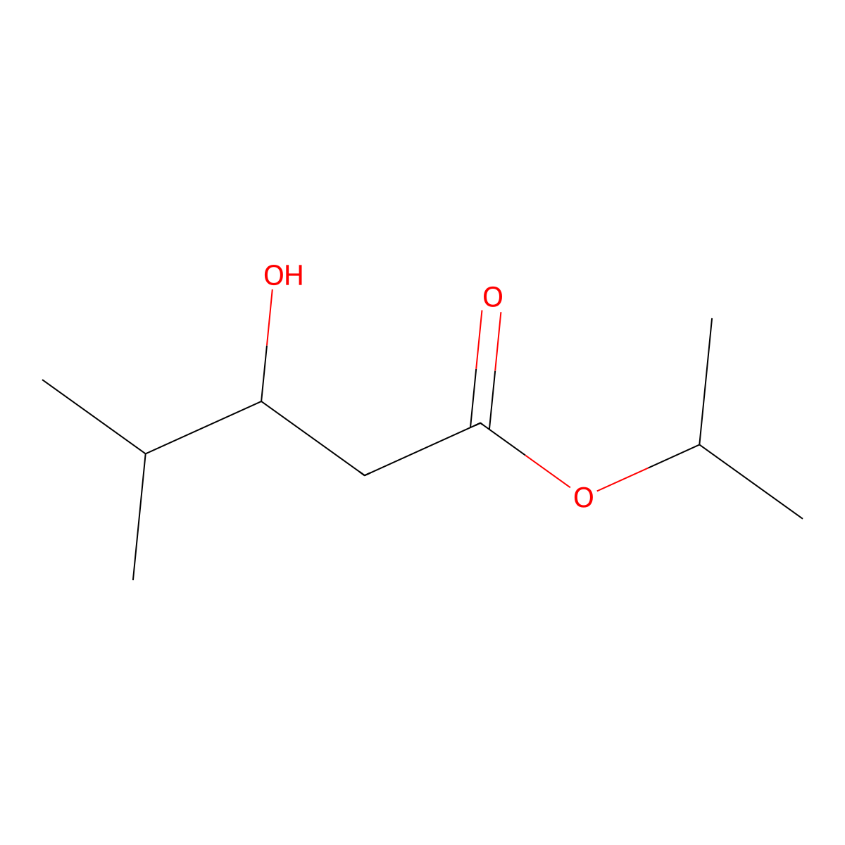 1-Methylethyl 3-hydroxy-4-methylpentanoate molecular structure, CAS 1865379-22-1