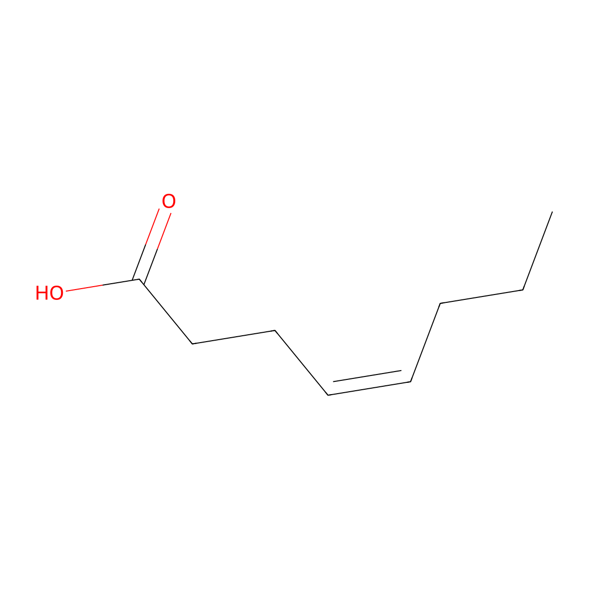 (4Z)-4-Octenoic acid molecular structure, CAS 18654-81-4