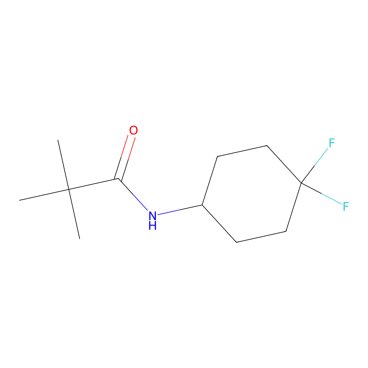 N-(4,4-difluorocyclohexyl)pivalamide molecular structure, CAS 1865408-34-9