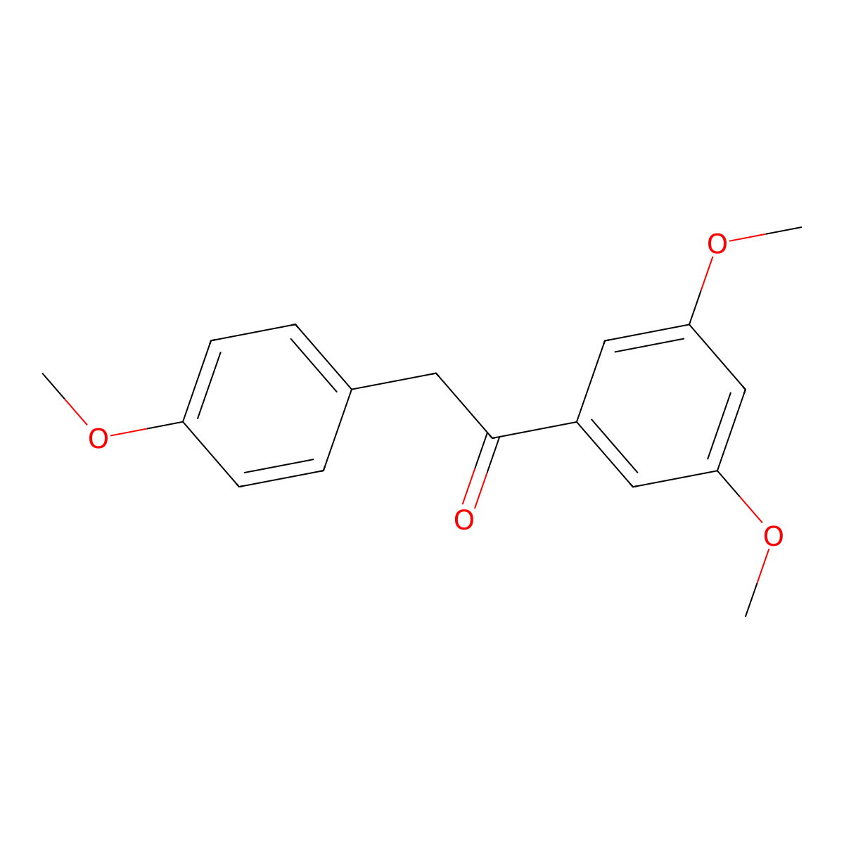 1-(3,5-Dimethoxyphenyl)-2-(4-methoxyphenyl)ethanone molecular structure, CAS 186542-63-2