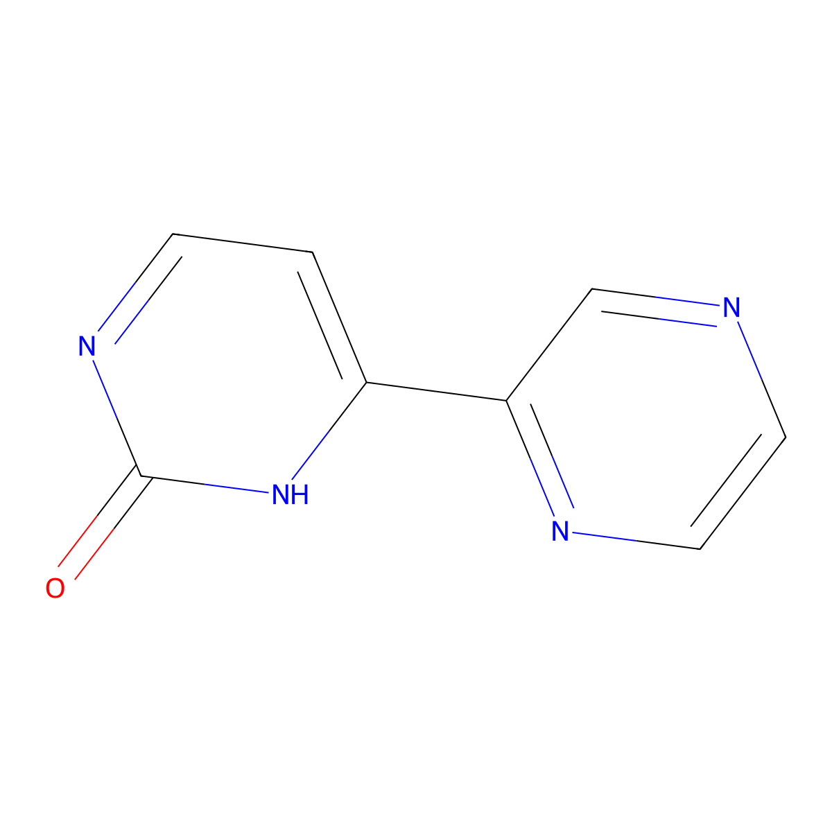 4-(Pyrazin-2-yl)pyrimidin-2-ol molecular structure, CAS 1865421-59-5