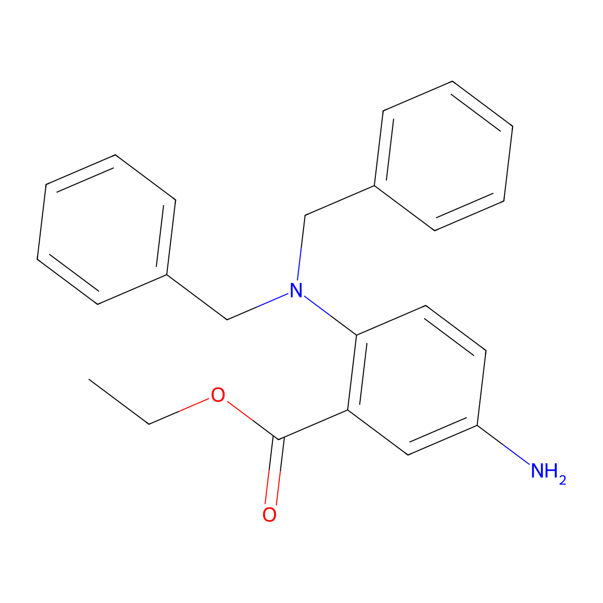 Ethyl 5-Amino-2-(dibenzylamino)benzoate molecular structure, CAS 1865431-64-6