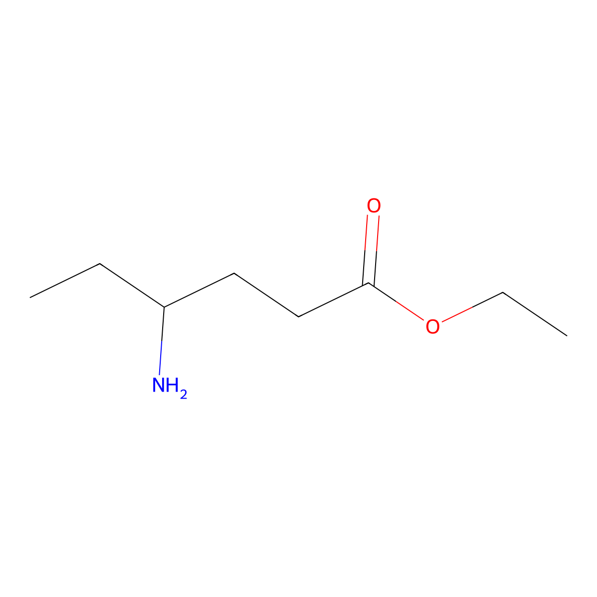 Ethyl 4-aminohexanoate molecular structure, CAS 1865448-33-4