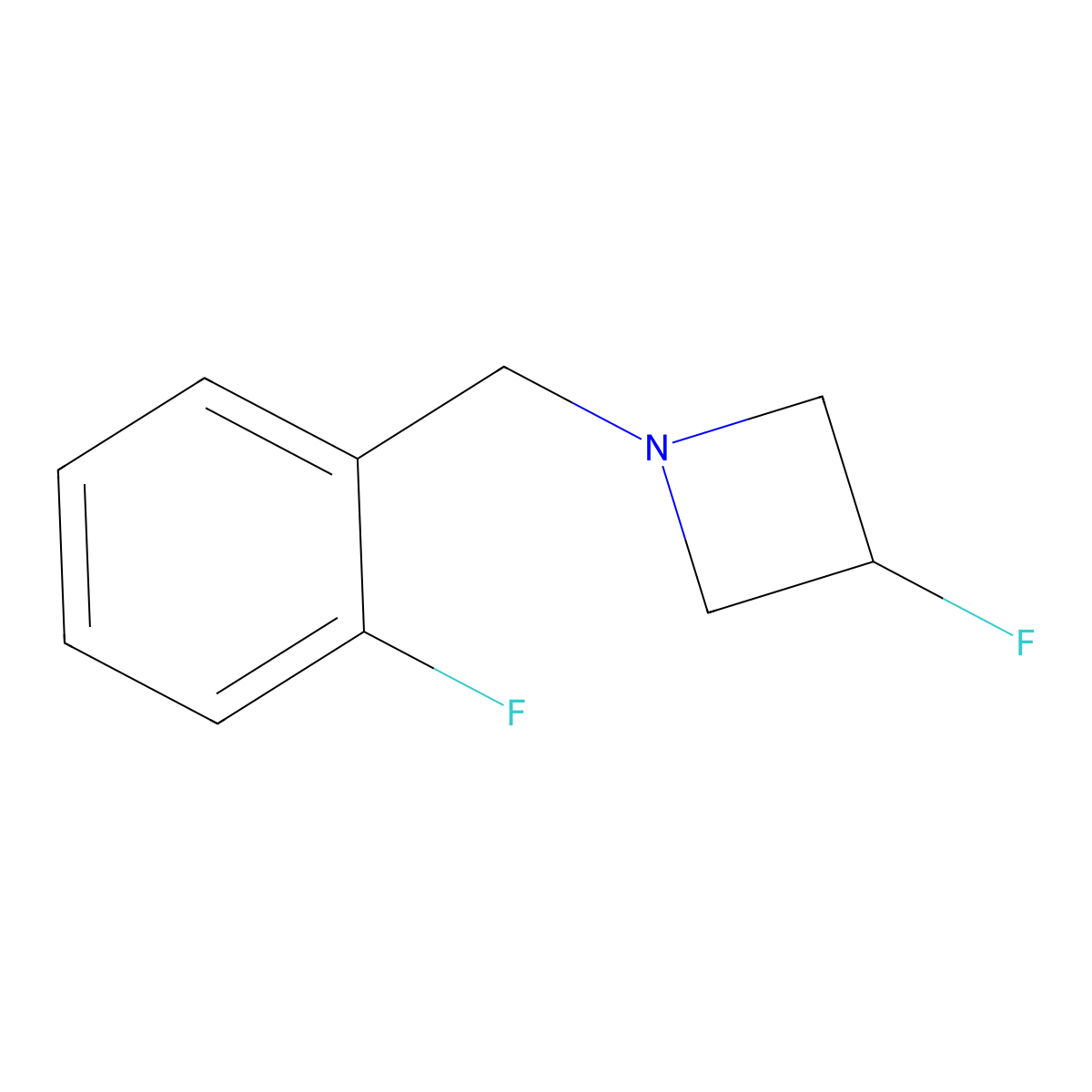 3-Fluoro-1-[(2-fluorophenyl)methyl]azetidine molecular structure, CAS 1865493-55-5