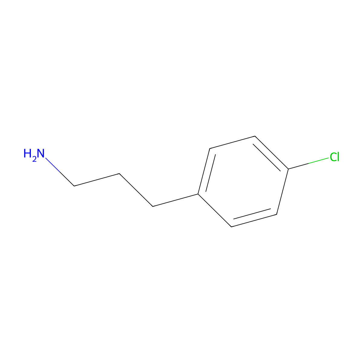 3-(4-Chlorophenyl)propan-1-amine molecular structure, CAS 18655-50-0