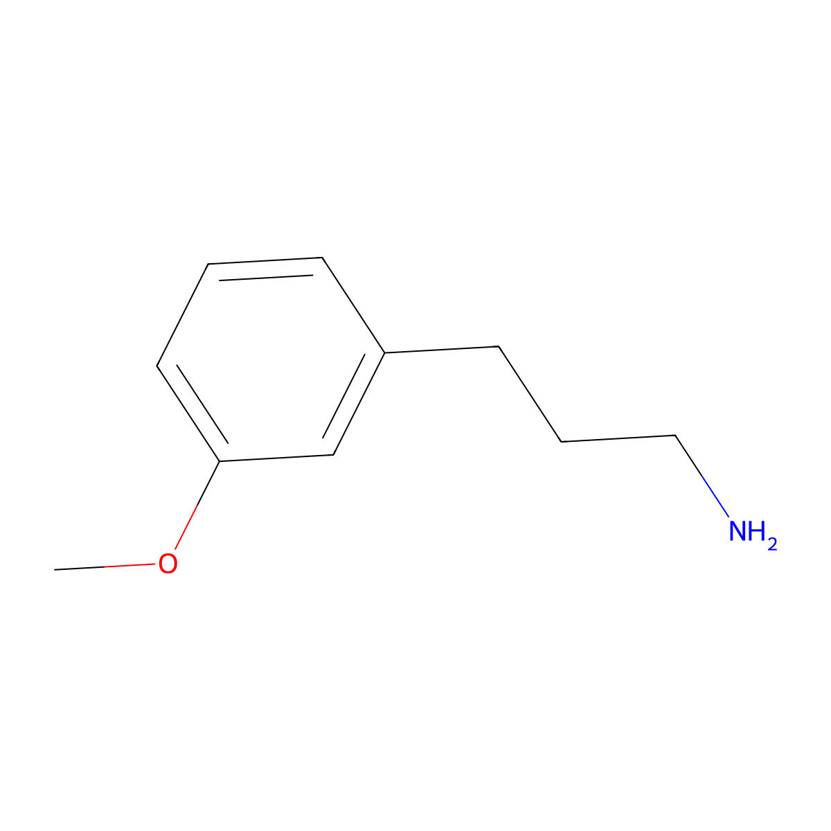 3-(3-Methoxyphenyl)propan-1-amine molecular structure, CAS 18655-52-2