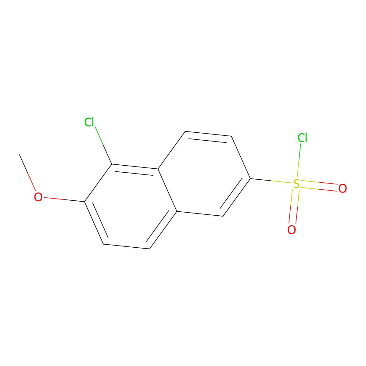 5-Chloro-6-methoxynaphthalene-2-sulfonyl chloride molecular structure, CAS 186550-37-8