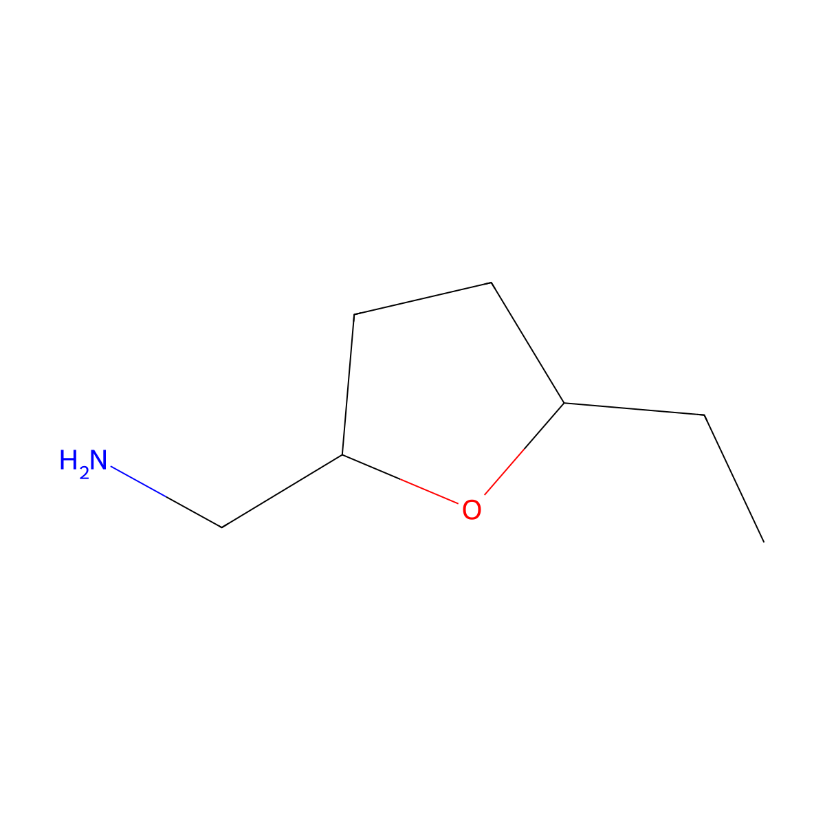 (5-Ethyloxolan-2-yl)methanamine molecular structure, CAS 1865505-92-5