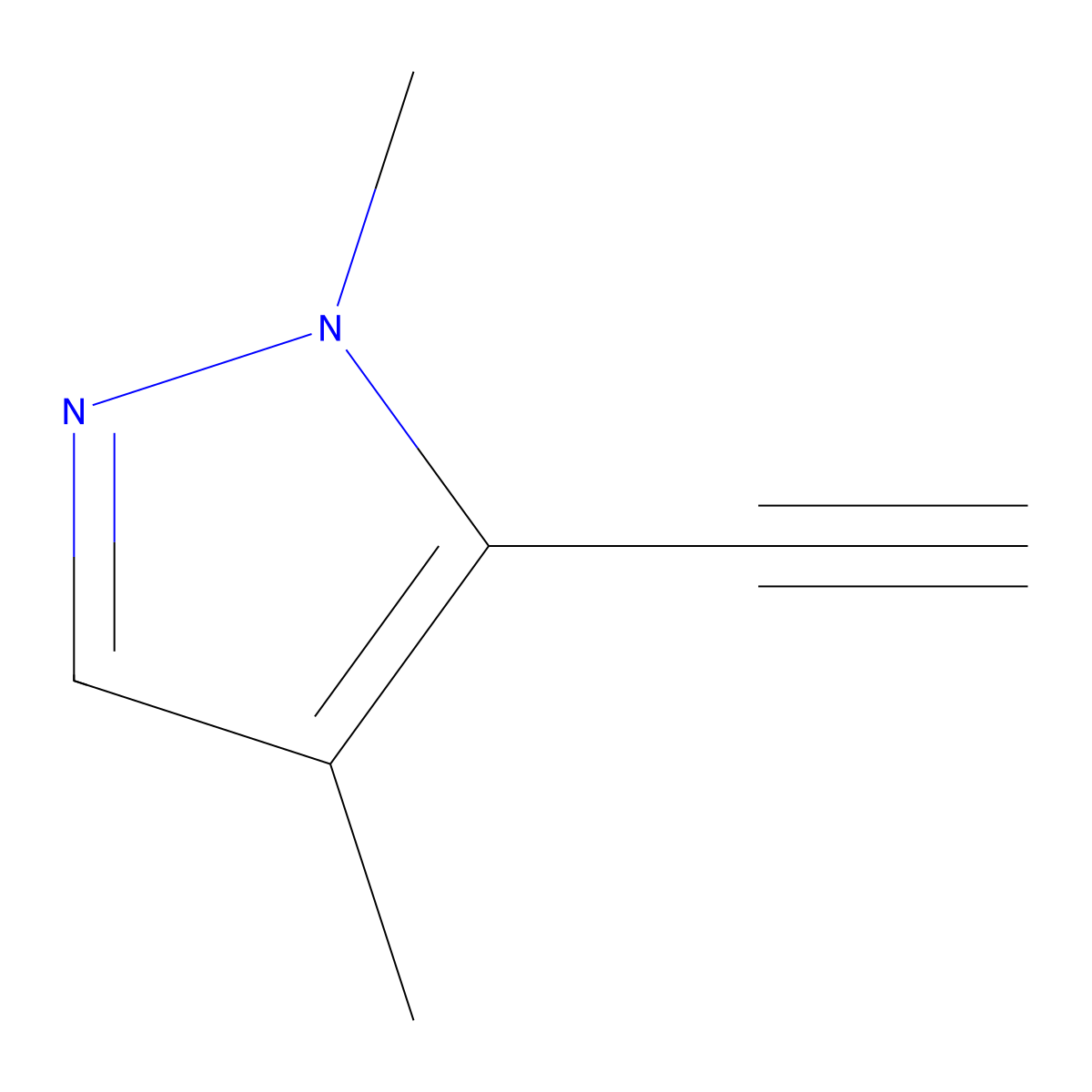 5-ethynyl-1,4-dimethyl-1H-pyrazole molecular structure, CAS 1865506-49-5