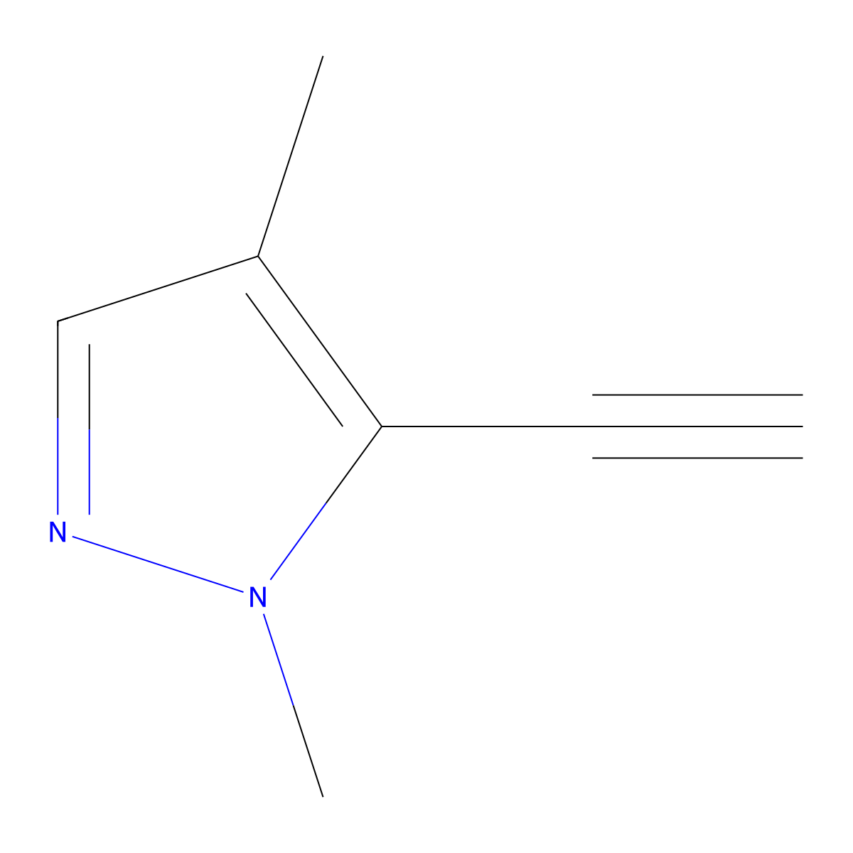 5-ethynyl-1,4-dimethyl-1H-pyrazole molecular structure, CAS 1865506-49-5