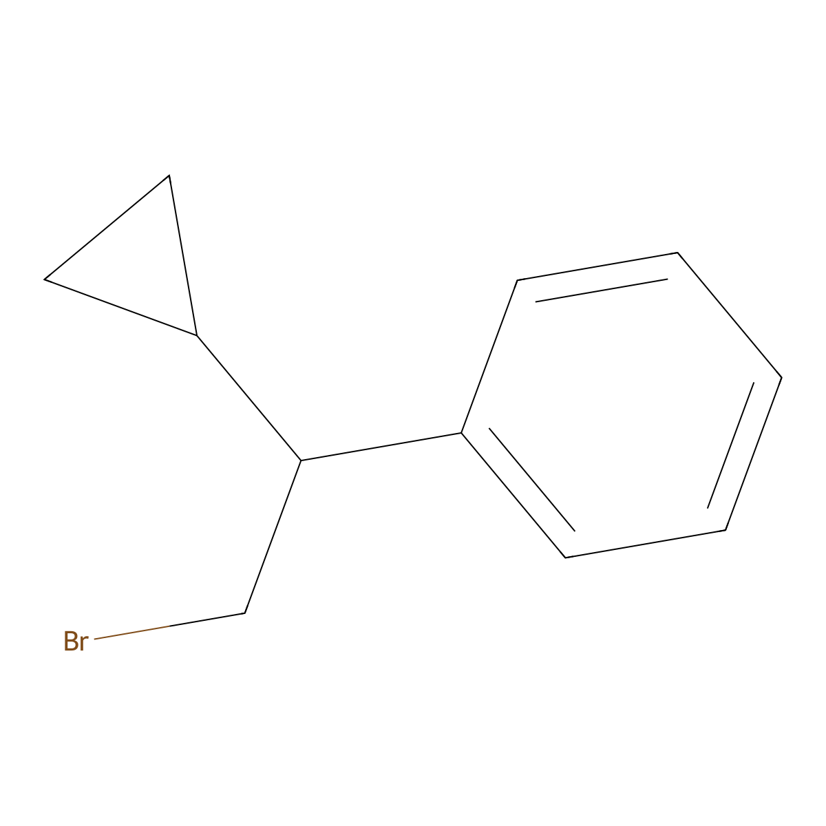 (2-Bromo-1-cyclopropylethyl)benzene molecular structure, CAS 186551-45-1