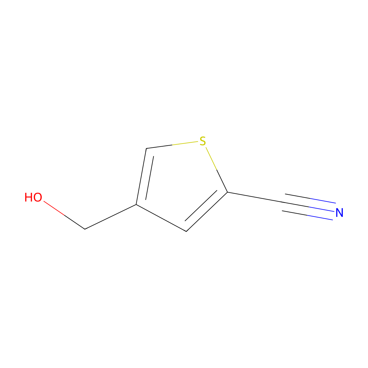 4-(Hydroxymethyl)thiophene-2-carbonitrile molecular structure, CAS 186552-06-7