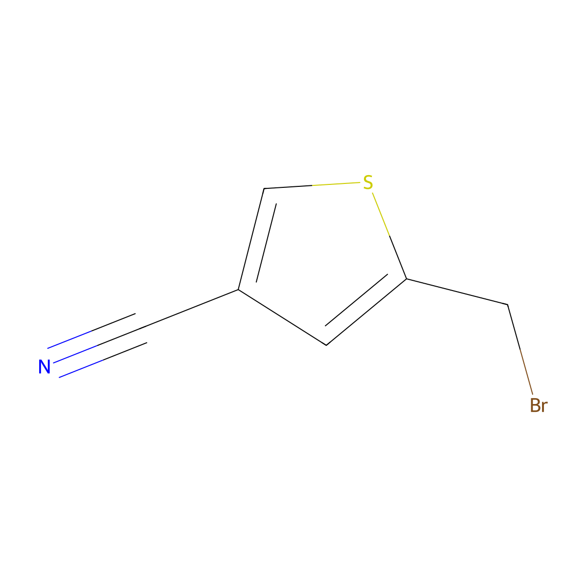 5-(Bromomethyl)thiophene-3-carbonitrile molecular structure, CAS 186552-10-3