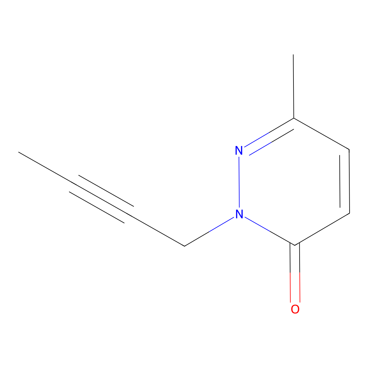 2-(But-2-yn-1-yl)-6-methyl-2,3-dihydropyridazin-3-one molecular structure, CAS 1865530-52-4