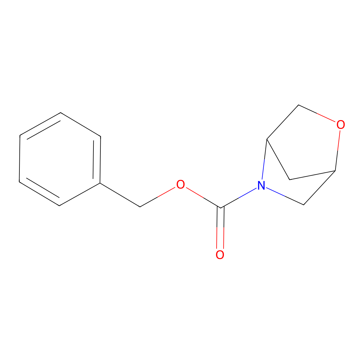 Benzyl 2-oxa-5-azabicyclo[2.2.1]heptane-5-carboxylate molecular structure, CAS 1865558-56-0