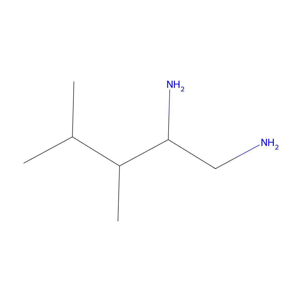 3,4-Dimethylpentane-1,2-diamine molecular structure, CAS 1865582-29-1