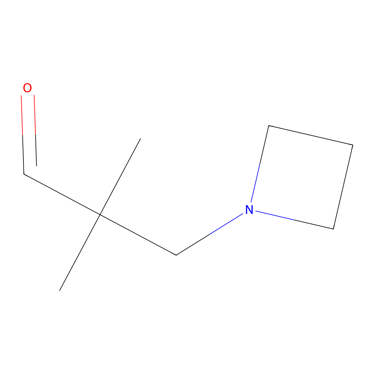 3-(Azetidin-1-yl)-2,2-dimethylpropanal molecular structure, CAS 1865598-03-3