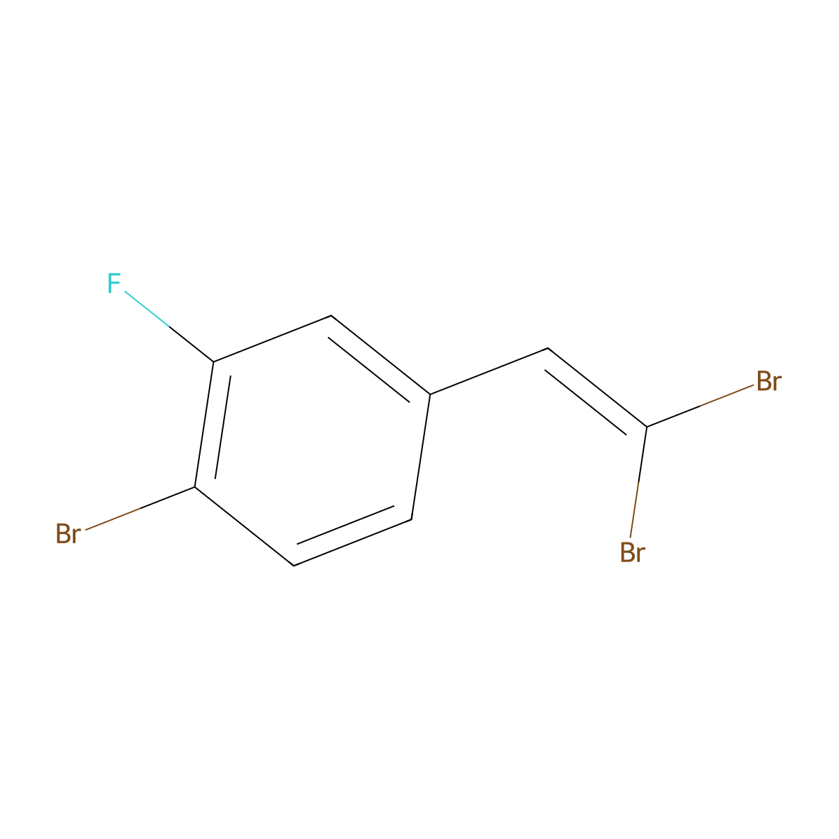 1-Bromo-4-(2,2-dibromovinyl)-2-fluorobenZene molecular structure, CAS 1865598-04-4