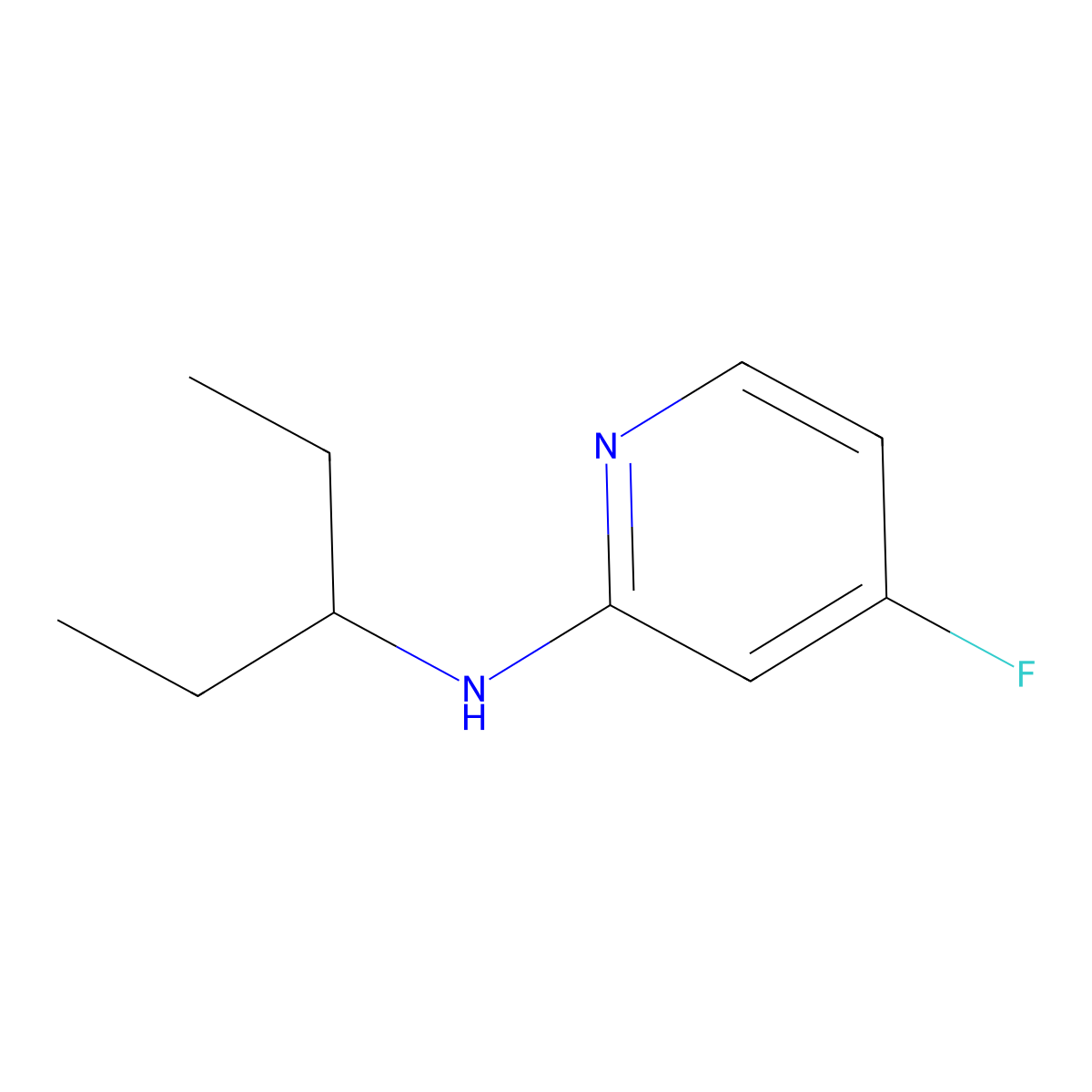 4-fluoro-N-(pentan-3-yl)pyridin-2-amine molecular structure, CAS 1865609-03-5