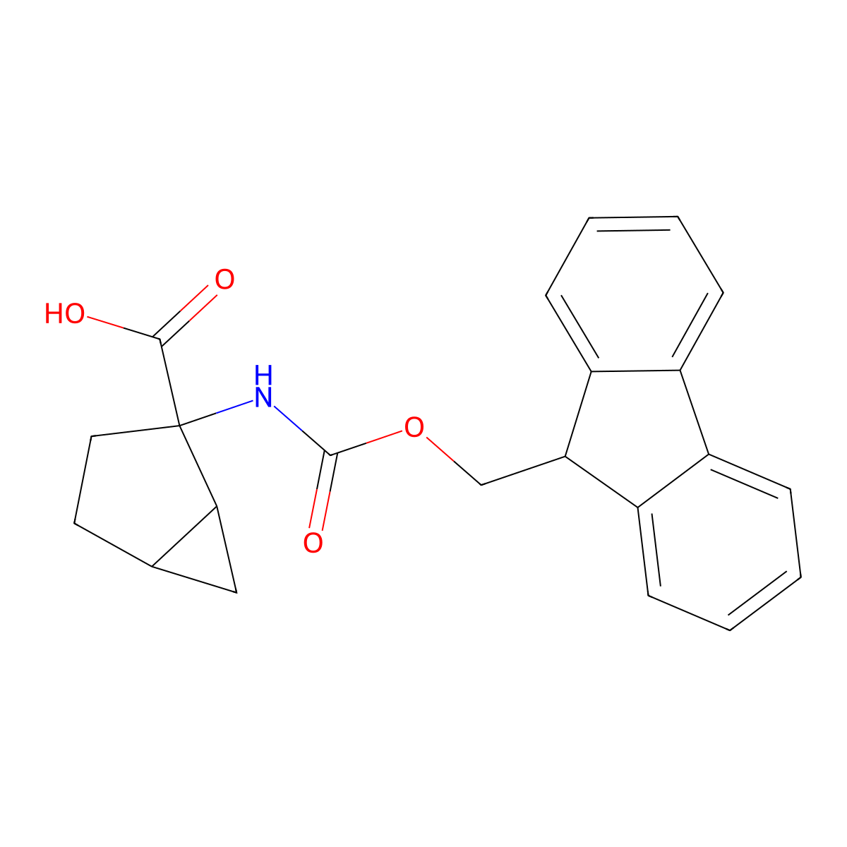 2-({[(9H-fluoren-9-yl)methoxy]carbonyl}amino)bicyclo[3.1.0]hexane-2-carboxylic acid molecular structure, CAS 1865612-30-1