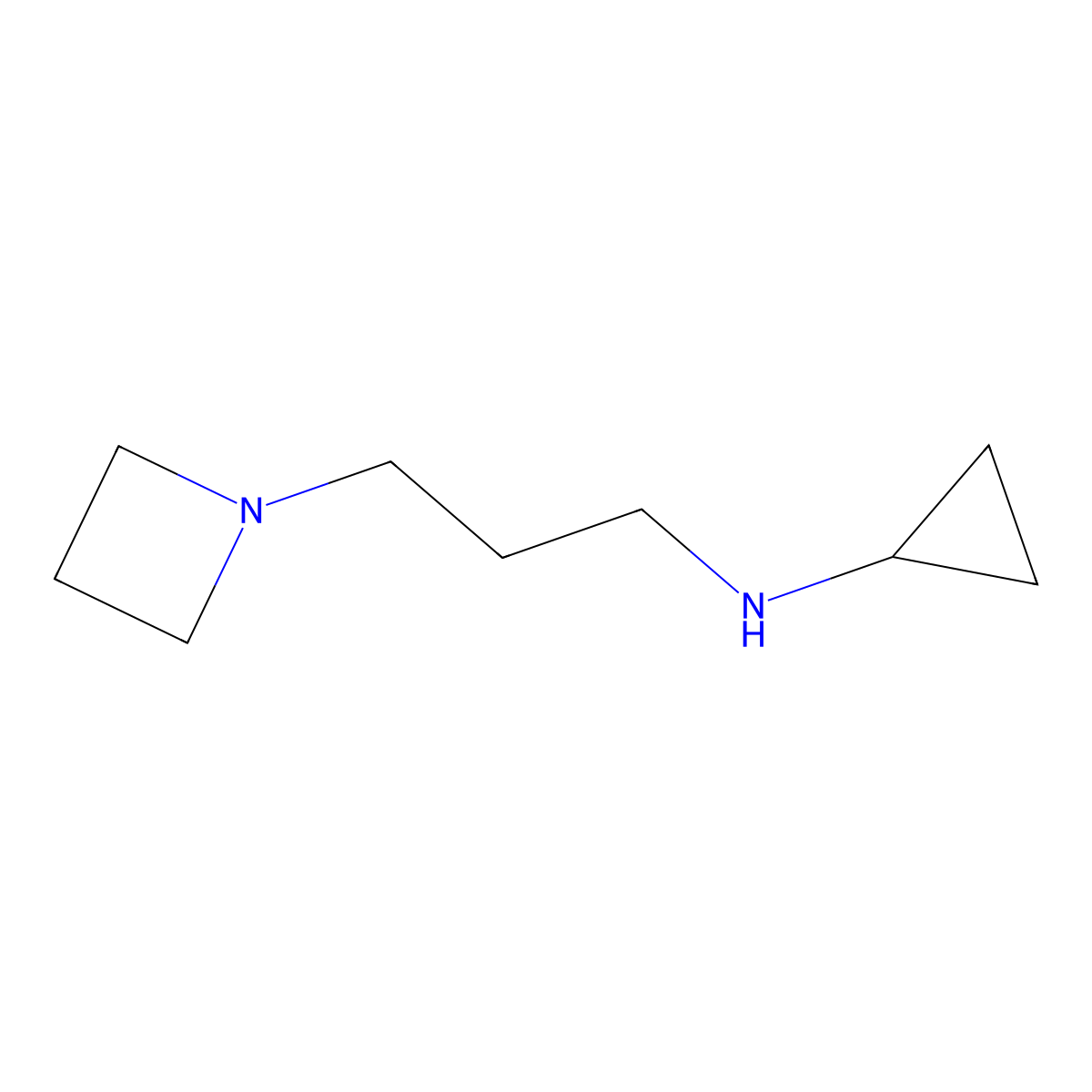 N-[3-(azetidin-1-yl)propyl]cyclopropanamine molecular structure, CAS 1865618-47-8