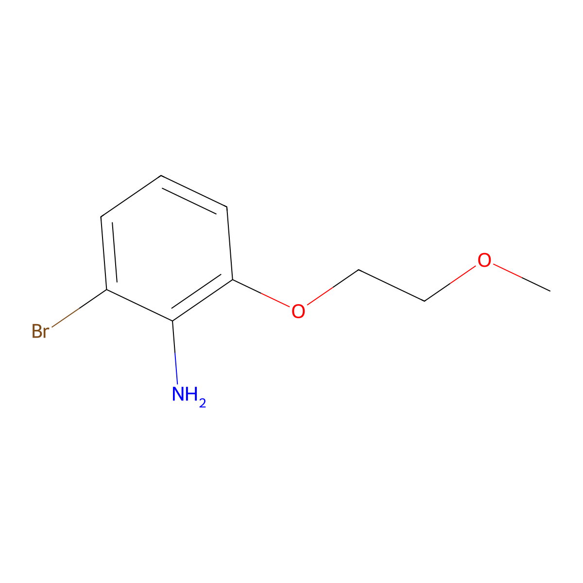 2-Bromo-6-(2-methoxyethoxy)aniline molecular structure, CAS 1865649-70-2