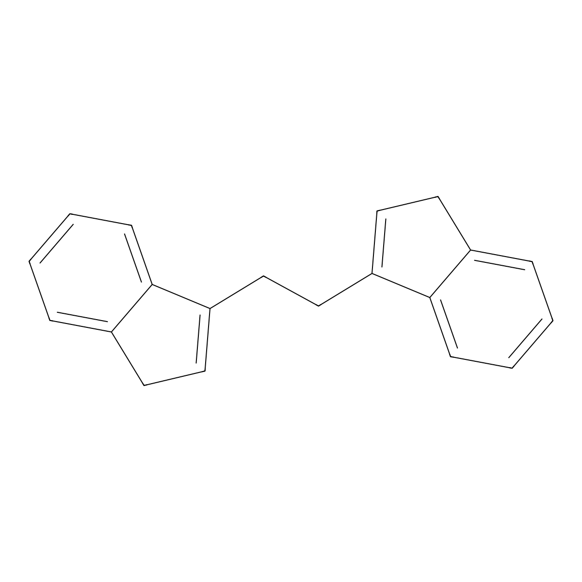 1H-Indene, 3,3'-(1,2-ethanediyl)bis- molecular structure, CAS 18657-57-3