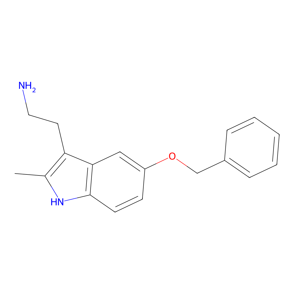 2-(5-Benzyloxy-2-methyl-1H-indol-3-yl)-ethylamine molecular structure, CAS 18658-09-8