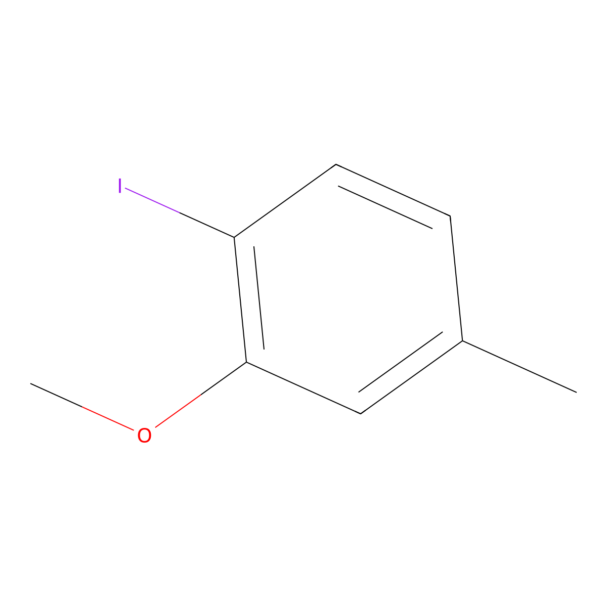 2-Iodo-5-methylanisole molecular structure, CAS 186583-59-5