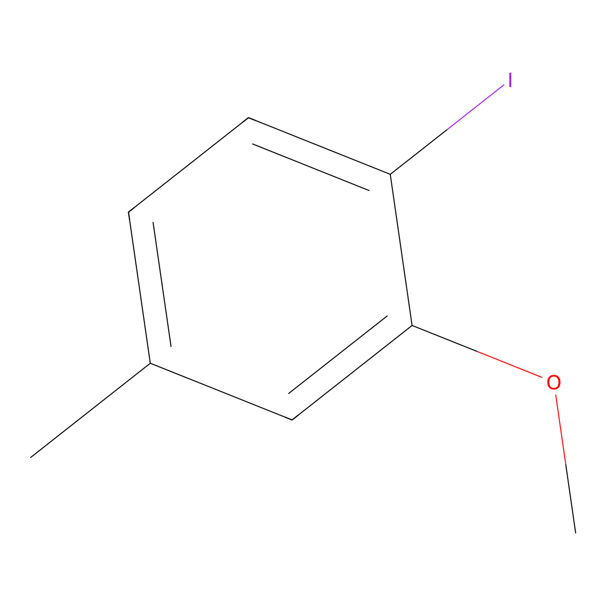 2-Iodo-5-methylanisole molecular structure, CAS 186583-59-5