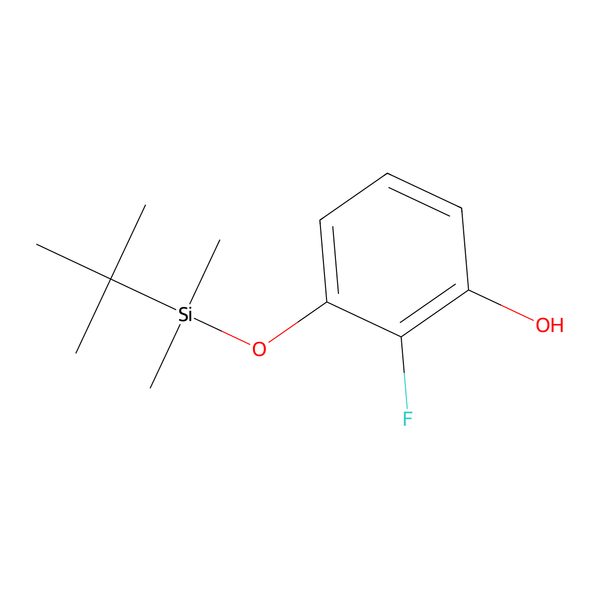 3-[(Tert-butyldimethylsilyl)oxy]-2-fluorophenol molecular structure, CAS 186584-62-3