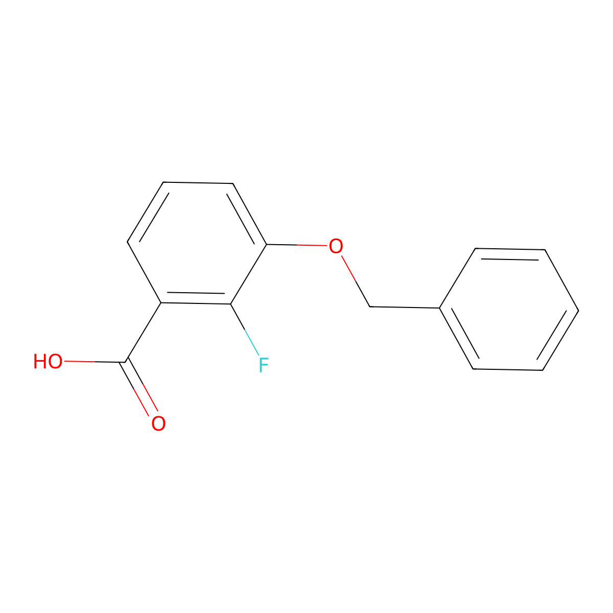 3-(Benzyloxy)-2-fluorobenzoic acid molecular structure, CAS 186584-65-6