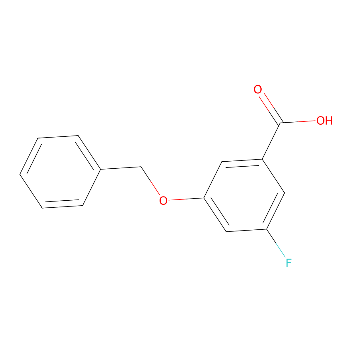 3-(Benzyloxy)-5-fluorobenzoic acid molecular structure, CAS 186584-74-7