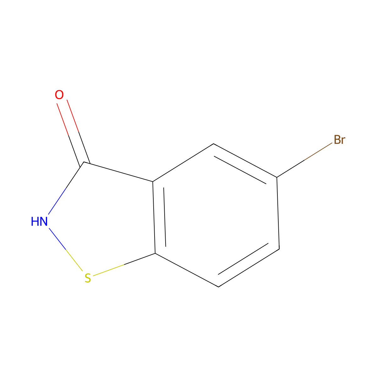 5-Bromo-2,3-dihydro-1,2-benzothiazol-3-one molecular structure, CAS 186584-79-2