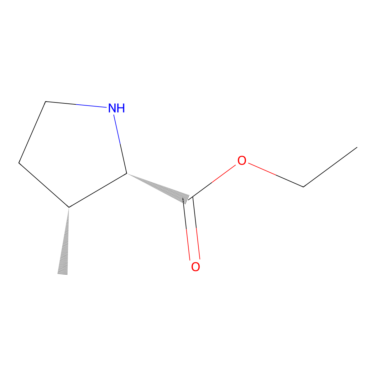(2S,3R)-Ethyl 3-methylpyrrolidine-2-carboxylate molecular structure, CAS 186586-71-0