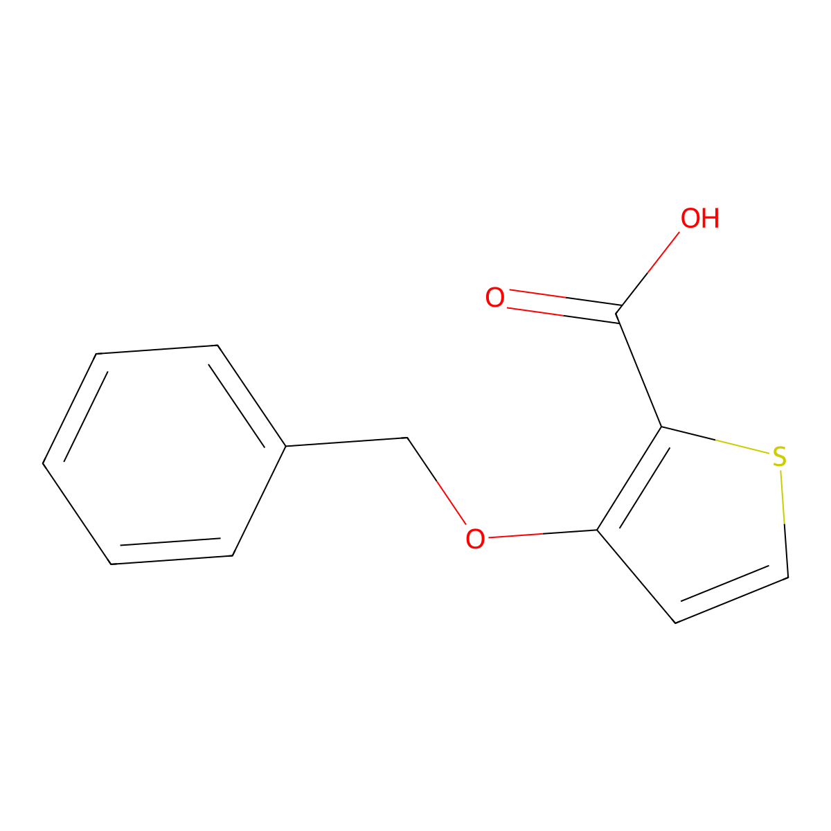 3-(Benzyloxy)-2-thiophenecarboxylic acid molecular structure, CAS 186588-88-5