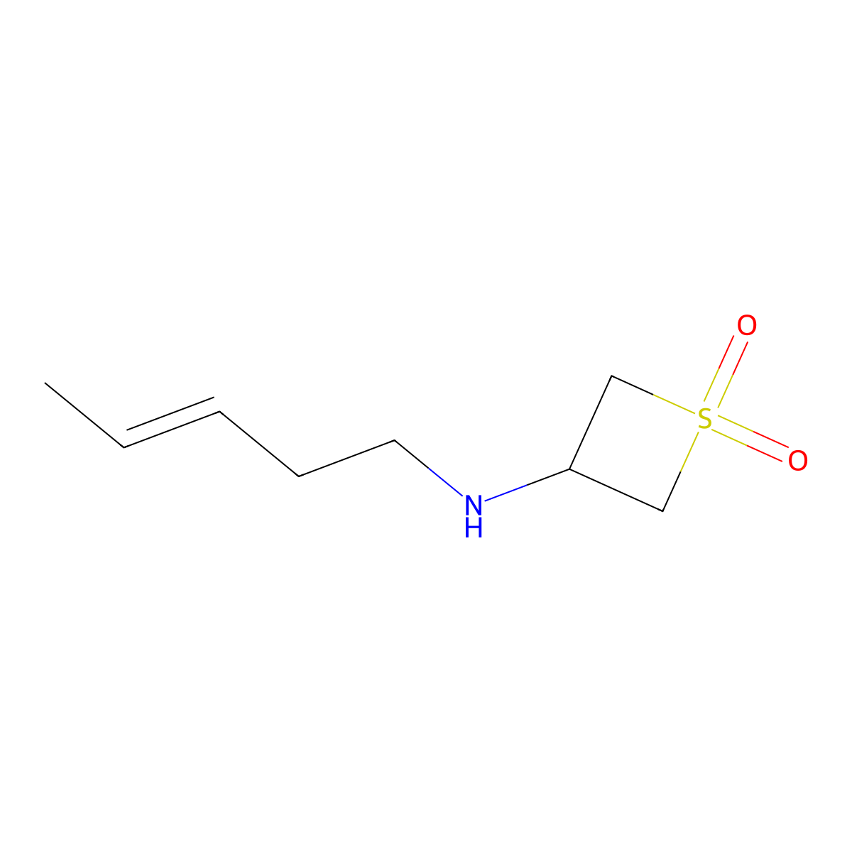 1,1-dioxo-N-pent-3-enyl-thietan-3-amine molecular structure, CAS 1865882-94-5