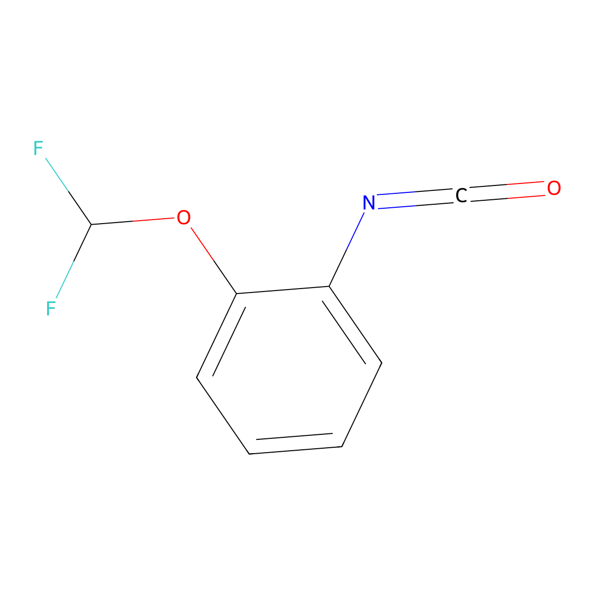 2-(Difluoromethoxy)phenyl isocyanate molecular structure, CAS 186589-03-7