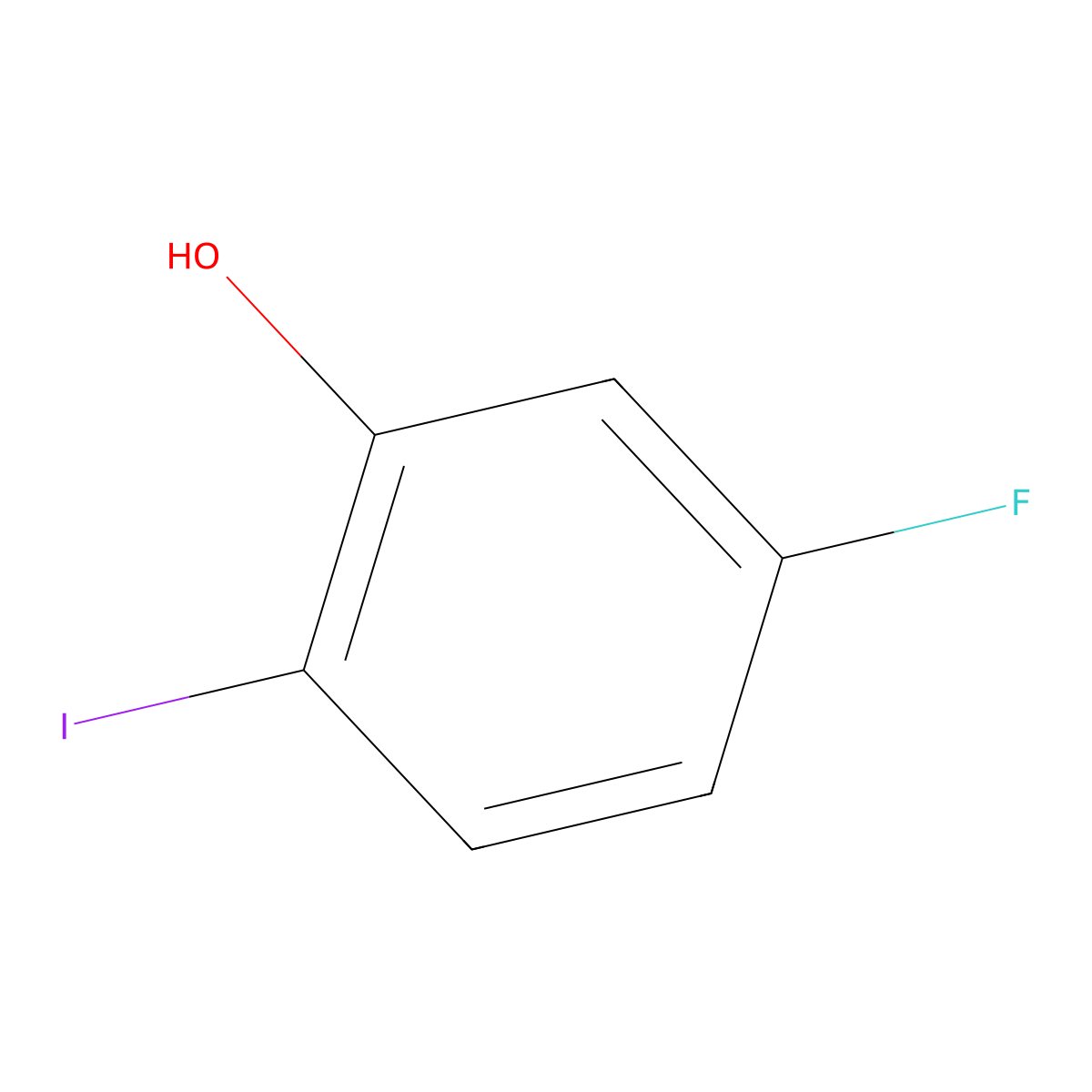 5-Fluoro-2-iodophenol molecular structure, CAS 186589-87-7