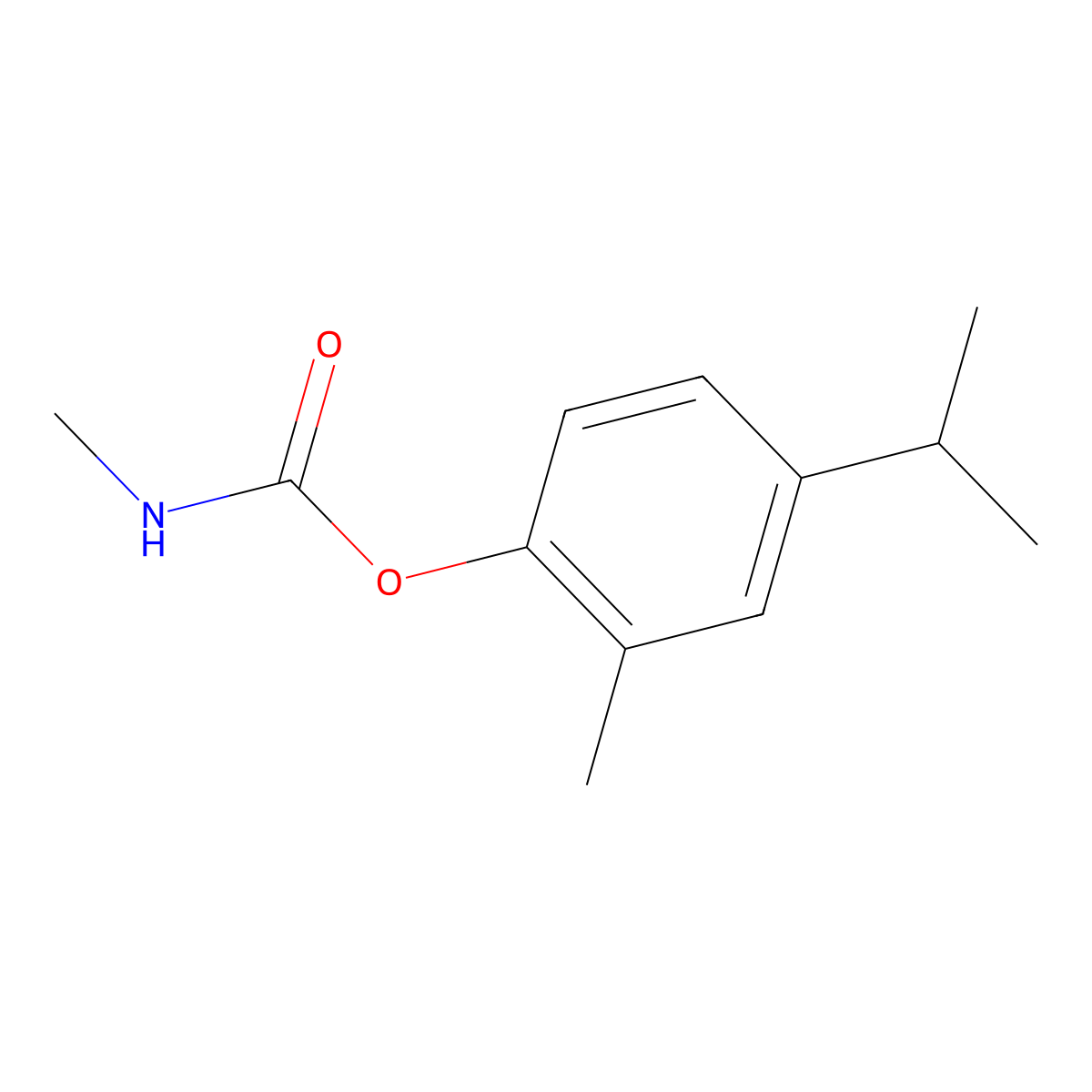 Carbamic acid, methyl-, o-cym-5-yl ester molecular structure, CAS 18659-24-0