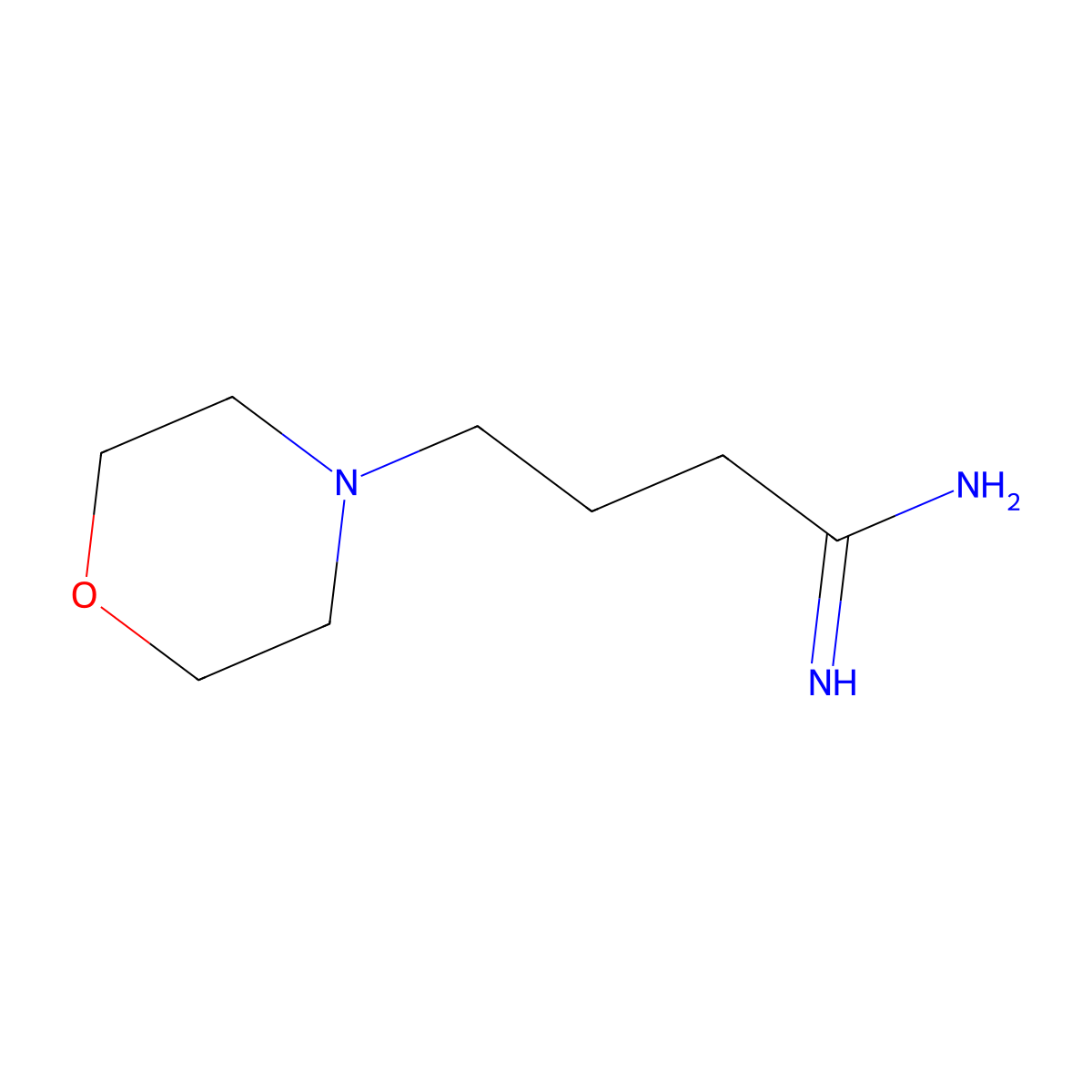 4-Morpholinobutanamidine molecular structure, CAS 186592-43-8