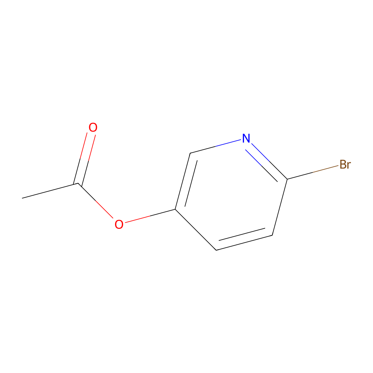 3-Pyridinol, 6-bromo-, 3-acetate molecular structure, CAS 186593-28-2