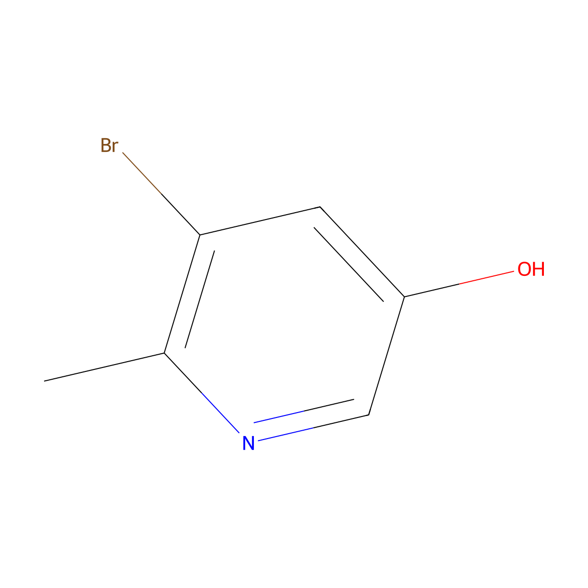 5-Bromo-6-methylpyridin-3-ol molecular structure, CAS 186593-45-3