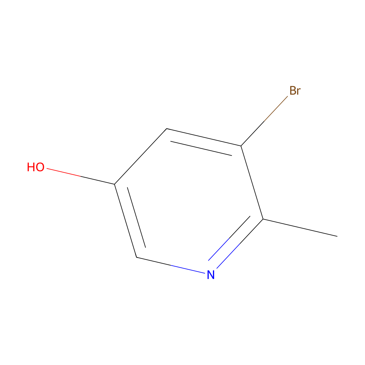 5-Bromo-6-methylpyridin-3-ol molecular structure, CAS 186593-45-3